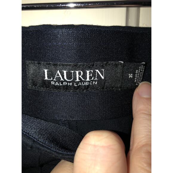Lauren Ralph Lauren Black Label Pull On Trouser Pants Navy Size 14 - Picture 5 of 10